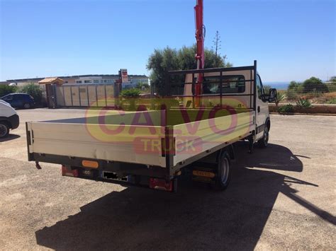 Iveco Daily Con Gru E Cassone Fisso Calvo Truck