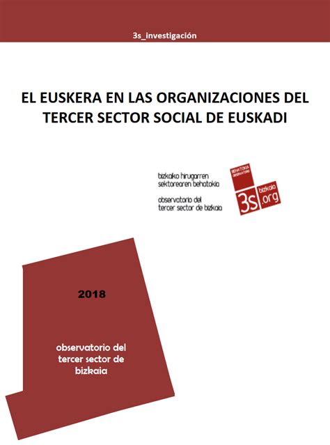 El Euskera En Las Organizaciones Del Tercer Sector Social De Euskadi