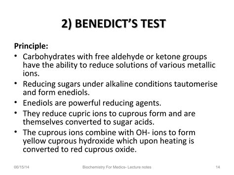 Qualitative Tests For Carbohydrates Ppt