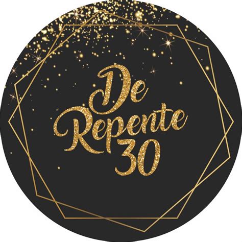 Painel Redondo Lona Festa De Repente 30 Anos Dourado Shopee Brasil