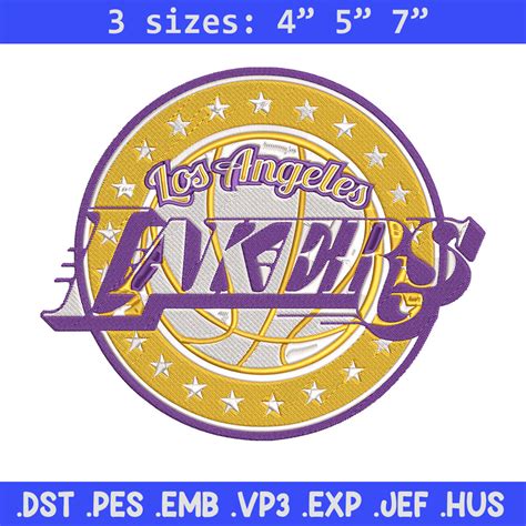 Los Angeles Lakers logo embroidery design, NBA embroidery,Sp - Inspire ...