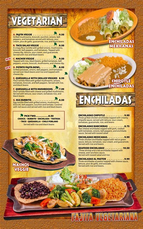 Agave Mexican Restaurant Menu In Mt Vernon Illinois Usa