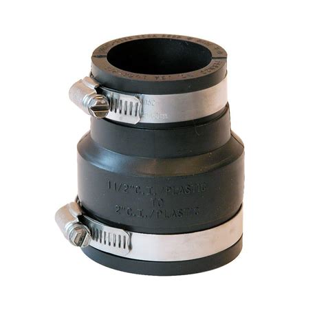 Fernco 2 In X 1 1 2 In DWV Flexible PVC Coupling P1056 215 The Home