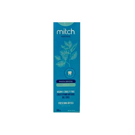 Pasta dental natural sin flúor frescura ártica Mitch 100 ml 3 5 oz