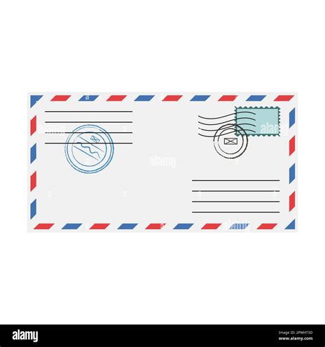 Envelope With Seals And Stamps Vector Illustration Letters With Stamps