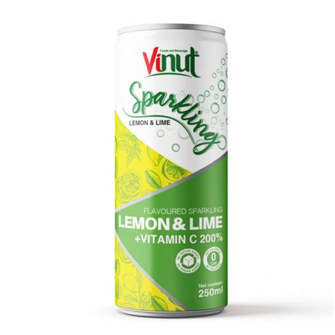 Vinut Ml Lemon Lime Sparkling Water Vitamin C Made With Real