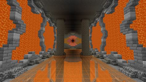 I Built A Grand Lava Room With A Stained Glass Floor Minecraft Minecraft Designs Minecraft