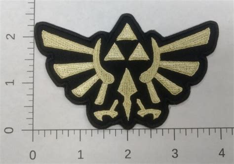 4 X 25 Legend Of Zelda Hyrule Crest Wing Triforce Embroidered Iron