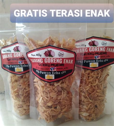 SIWANG TERASI BAWANG 50 Gram NON MSG TANPA BAHAN PENGAWET GRATIS TERASI