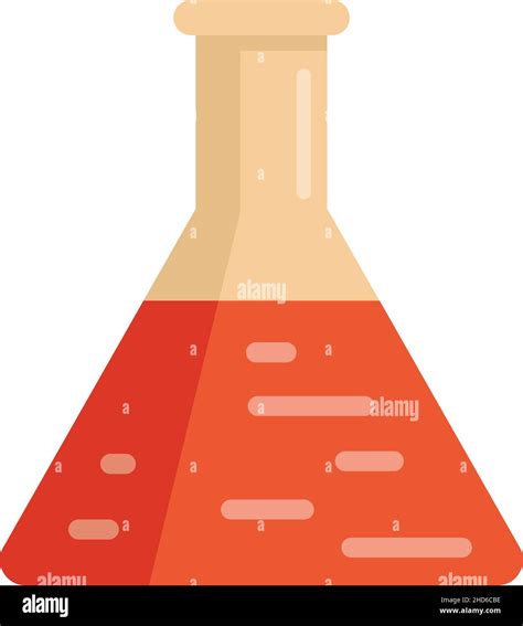 Biophysics Flask Icon Flat Illustration Of Biophysics Flask Vector