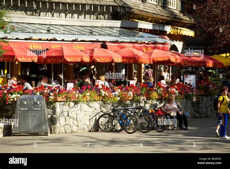 The Whistler Village in summer. Whistler BC, Canada Stock Photo - Alamy