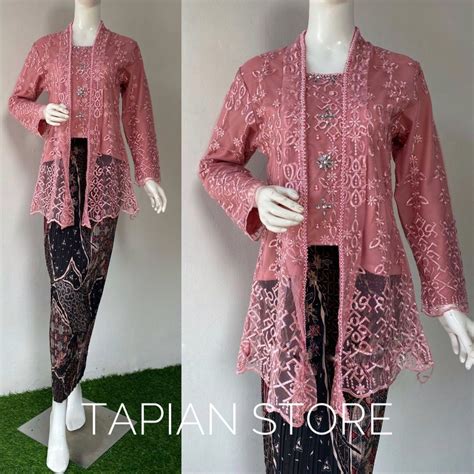 Jual Kebaya Kutu Baru Mewah Tille Payet Bordir Kebaya Modern Part