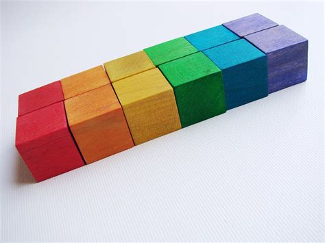 Rainbow Blocks Starter Set A Montessori And Waldorf Inspired Etsy