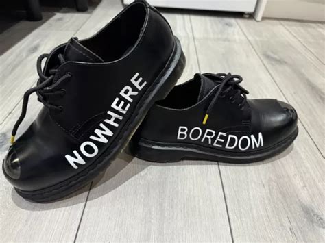 DR MARTENS SEX Pistols Black Lether Shoes Cut Out Steel Toe Cap Size UK PicClick UK