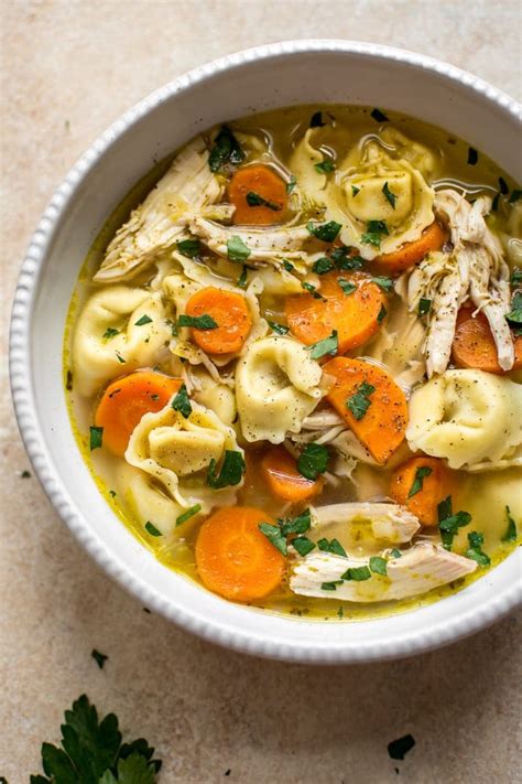 Easy Chicken Tortellini Soup • Salt And Lavender