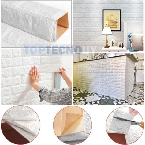 Placa Panel Revestimiento Pared Autoadhesiva X Cm Hogar