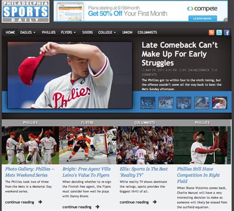 Philly Sports Daily Gets a Redesign - Crossing Broad