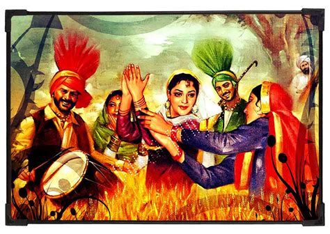 Buy FURNATO Painting Of Punjabi Bhangra Artistic Painting With