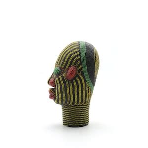 African Beaded Head Bamileke Cameroon Etsy