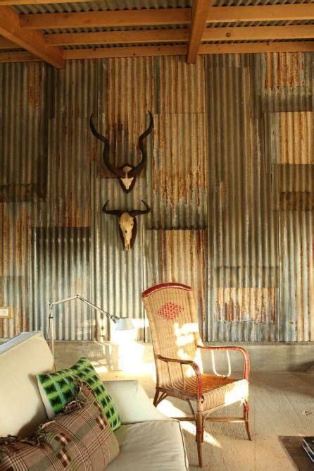 Recycled Corrugated Iron Wall Rustic House Tin Walls Home