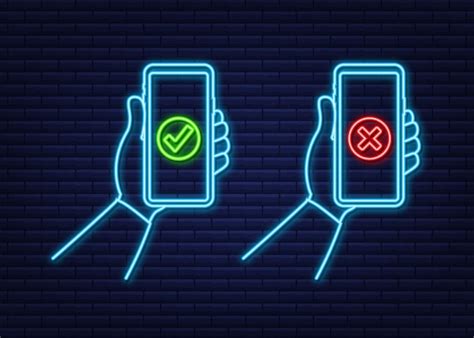 Premium Vector Hands Holding Smartphones With Checkmarks Set Tick