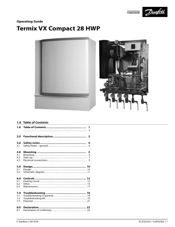 Danfoss Termix VX Compact 28 HWP Operating Guide Manualzz