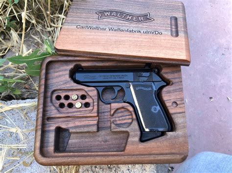 Turkish Walnut Wood Walther Ppk Presentation Case Handmade Ebay