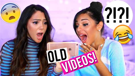 REACTING TO OLD VIDEOS | Niki and Gabi - YouTube