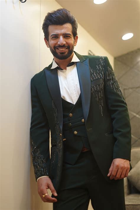 Buy Jay Bhanushali In Dark Bottle Green Cutdana Embroidered Italian