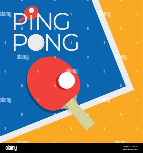 Ping Pong Or Table Tennis Background Ping Pong Poster Template Or