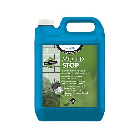Bond It Mould Stop Powerful Mould Mildew Lichen Remover Cleaner 5l