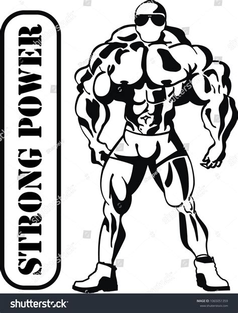 Strong Power Strong Man Silhouette Pitching Stock Vector Royalty Free