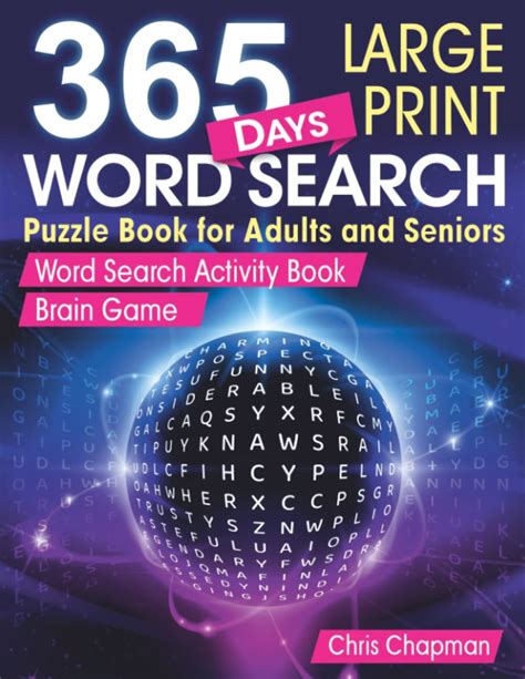 365 Days Large Print Word Search Puzzle Book For Adults And Seniors Word Search Activity Book