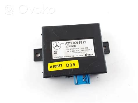 A2129009829 Mercedes Benz E W212 Gateway Control Module 44 00 RRR