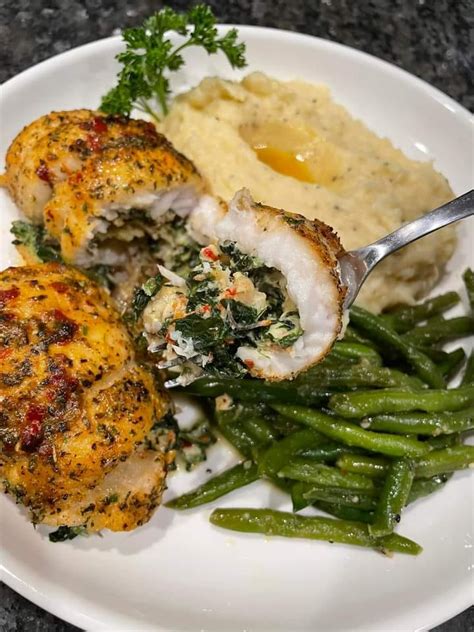 Spinach Stuffed Catfish Fillets | worldofcooking.net