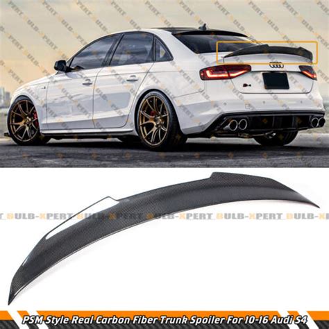 Psm Style Highkick Real Carbon Fiber Trunk Spoiler Wing For 10 16 Audi