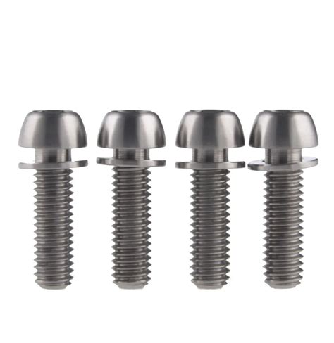 Titanium Alloy Bolt Screw M6 X 20mm Ball Tapered Conical Head With