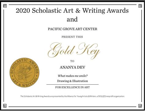 Winner Gold Key Scholastic Art And Writing Award — Hongyun Art