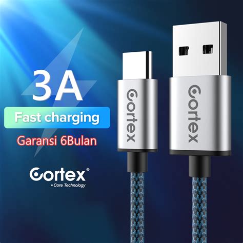 Jual Cortex Power Ke Kabel Data Usb To Type C Fast Charging Qc