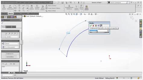 Solidworks Arc Length Dimension Tutorial Youtube