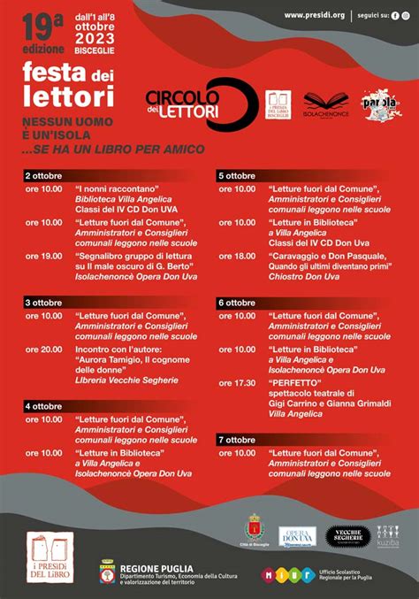 FESTA DEI LETTORI 2023 Bisceglie Presìdi del Libro