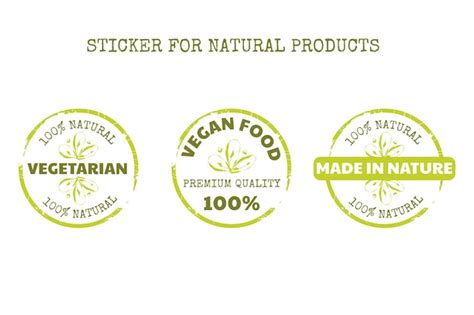 Premium Vector Eco Bio Organic And Natural Products Sticker Label