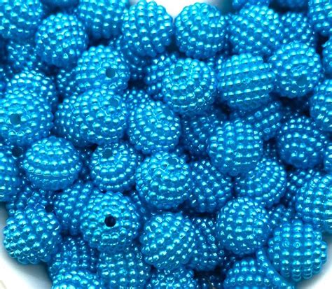 ATELIE CATOLICO ARCANJOS Bolinha Passante Azul Capri Craquelada 10mm