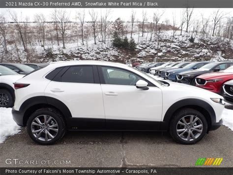 Snowflake White Pearl Mica 2021 Mazda Cx 30 Preferred Awd Black