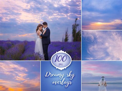 100 Dreamy Romantic Sky Overlays Pastel Sky Overlay Cloudy Etsy