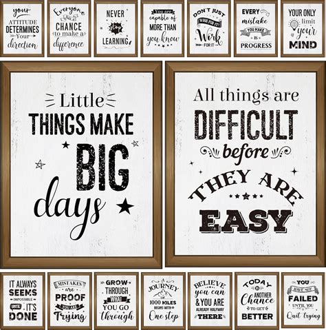 Buy 19 Pieces Industrial Chic Motivational Posters For Classroom Decorations Bulletin Board Set