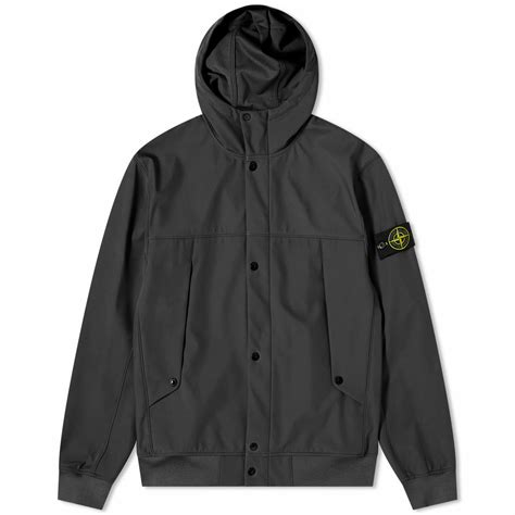 Stone Island Men S Soft Shell R Hooded Jacket In Black Stone Island