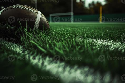 rugby ball on green lawn stadion Generative AI 22082744 Stock Photo at ...