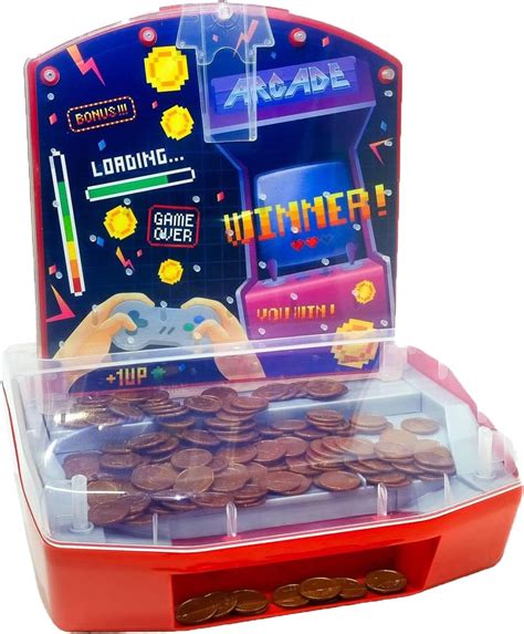 BONAFIDE Coin Push Machine, Arcade Game Machine with 150 Coins and ...