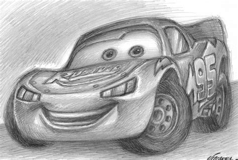 Lightning McQueen [CARS, 2006] - Original Drawing - Joan - Catawiki